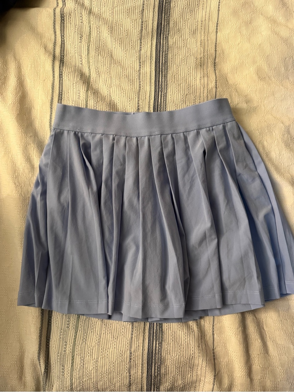 Athleta Light Blue Pleated Mini Skirt